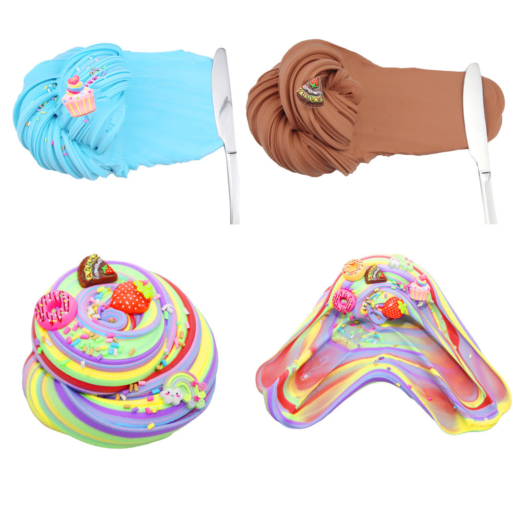 CENLYIN 10 Colors Scented Butter Slime Set, Ice Cream Theme Cotton Slime Kit for Kids, 10 Super Soft DIY Slimes with Gift Box