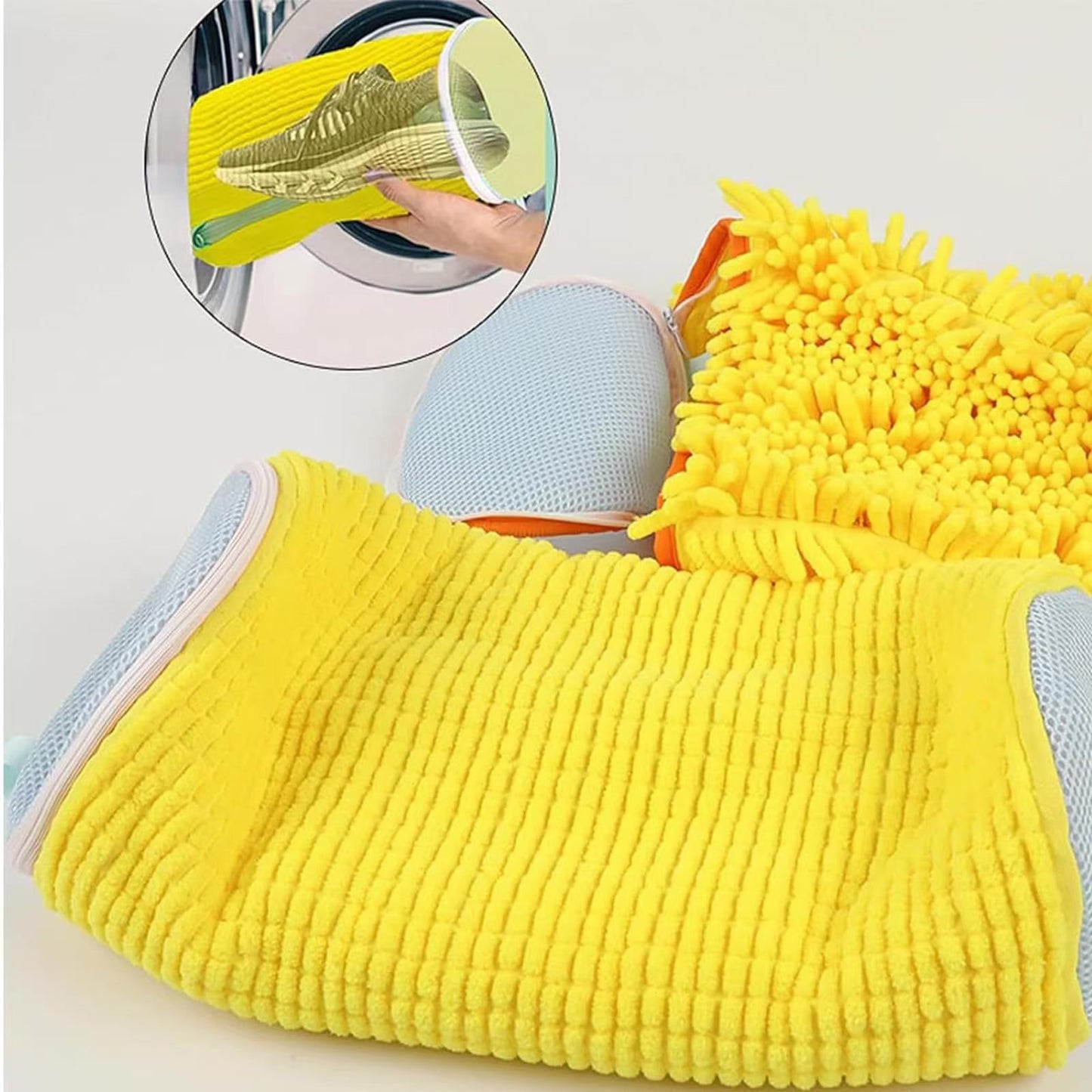 Shoe Wash Bag, Shoe Cleaning Bag,Reusable Zippered Shoe Laundry Bag for Washing Machines, Lightweight and Portable Laundry Bag for Sneakers and Running Shoes(2 packs)