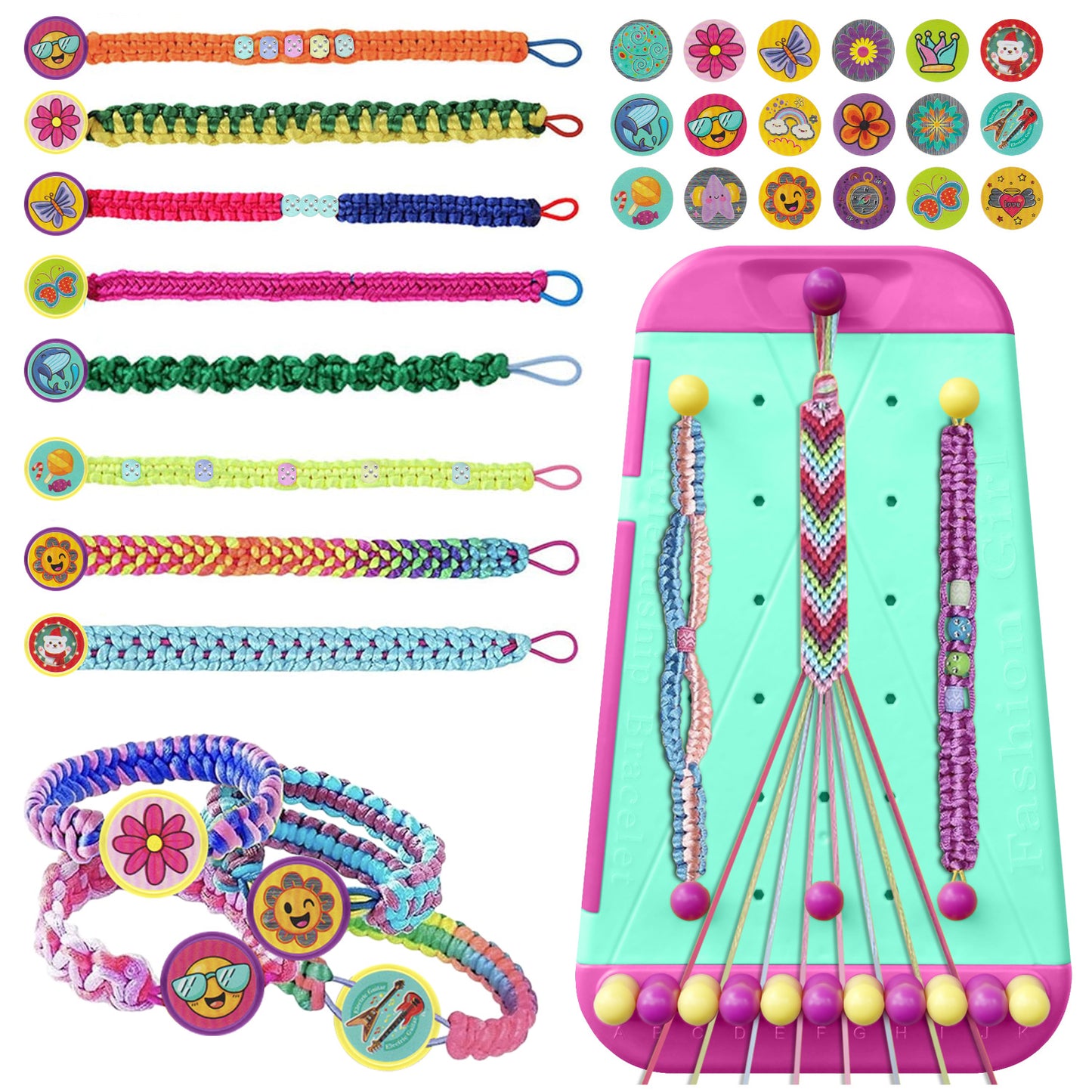 Friendship Bracelet Maker Kit for Girls – DIY Craft Loom Set with Beads & Strings – Jewelry Weaving Toy Gift for Kids Age 6–12 – Birthday Christmas Craft Kit