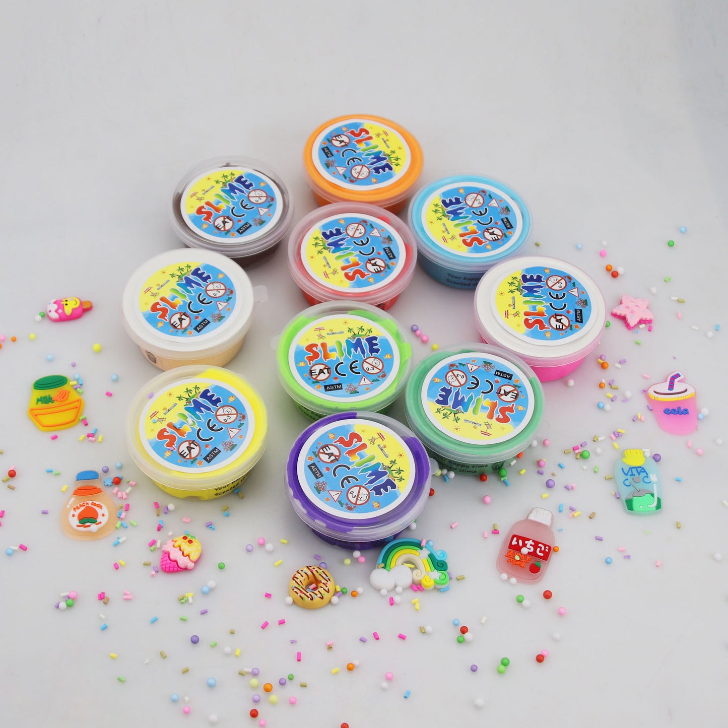 CENLYIN 10 Colors Scented Butter Slime Set, Ice Cream Theme Cotton Slime Kit for Kids, 10 Super Soft DIY Slimes with Gift Box