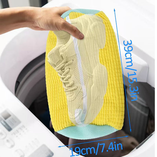 Shoe Wash Bag, Shoe Cleaning Bag,Reusable Zippered Shoe Laundry Bag for Washing Machines, Lightweight and Portable Laundry Bag for Sneakers and Running Shoes(2 packs)