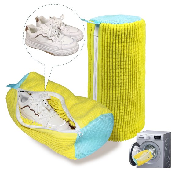 Shoe Wash Bag, Shoe Cleaning Bag,Reusable Zippered Shoe Laundry Bag for Washing Machines, Lightweight and Portable Laundry Bag for Sneakers and Running Shoes(2 packs)