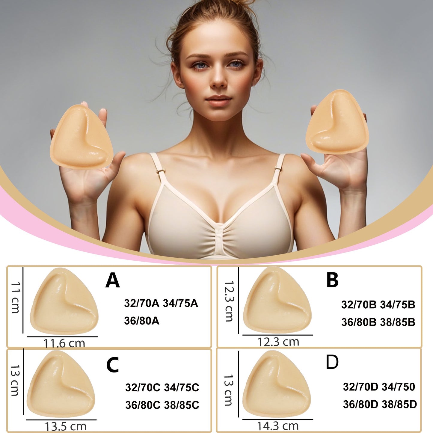 Sticky Bra Pads Inserts with Nipple Covers, Double Sided Sticky Bra Pads Inserts, Ultra Instant Lift Sticky Bra Push Up Bra Pads Inserts, Breast Enhancers Inserts