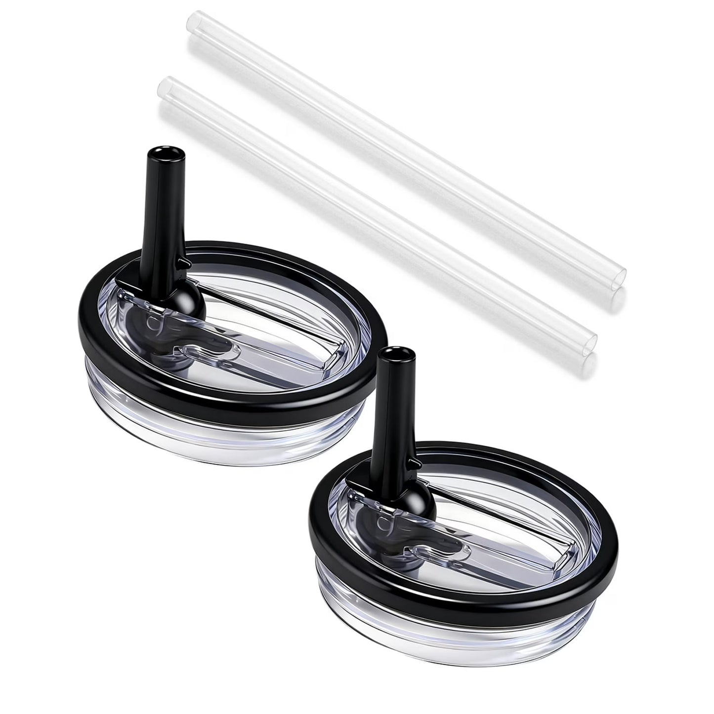 CENLYIN 40oz Spill Proof Flip Straw Lid Replacement for Stanley Quencher, 2 Pack Leak Proof Stanley Straw Lids, Reusable No Spill Tumbler Straw Cover