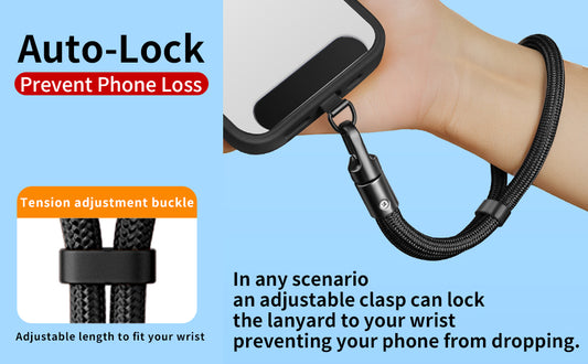 Universal Cell Phone Lanyard Strap for Hand & Wrist – Multifunctional Phone Patch Holder for Women & Men