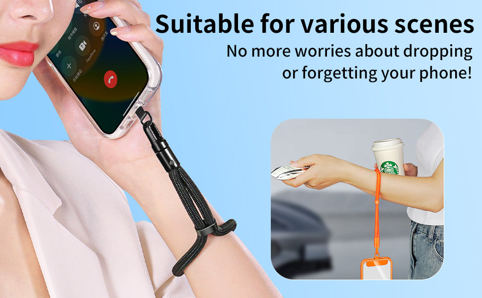 Universal Cell Phone Lanyard Strap for Hand & Wrist – Multifunctional Phone Patch Holder for Women & Men