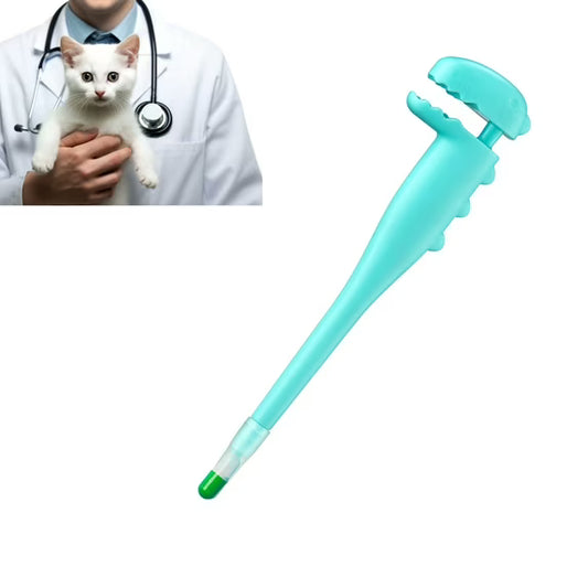 Cat Pill Popper with Soft Silicone Tip – Pet Pill Shooter for Cats, Dogs, Small Animals – Oral Medicine Dispenser Tool, Reusable Pill Gun (Blue)